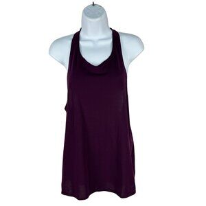 Saucony Womens Maroon Racerback Tank Top Size S